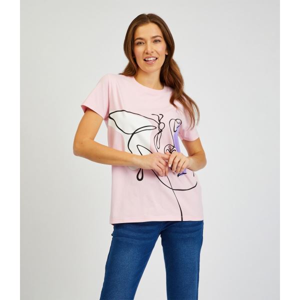 T-shirt damski MUSCA SAM 73 jasny róż