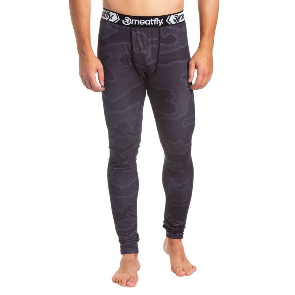 Męskie spodnie termoaktywne Meatfly Sloan czarno/szare