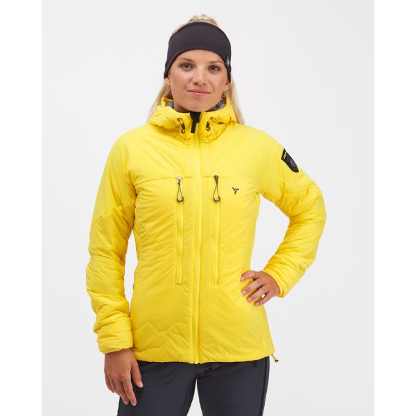Damska kurtka narciarska alpejska Silvini Lupa żółta