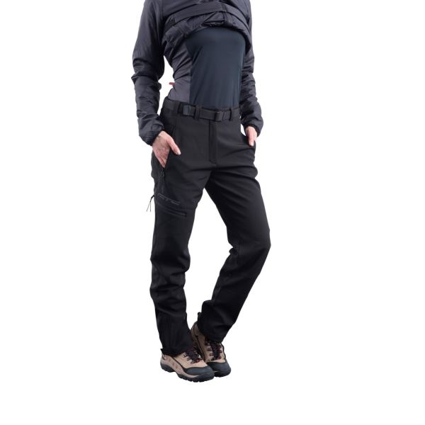 Damskie spodnie softshellowe GTS 600222 czarne