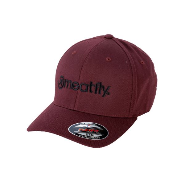 Czapka Meatfly Brand Flexfit w kolorze bordowym