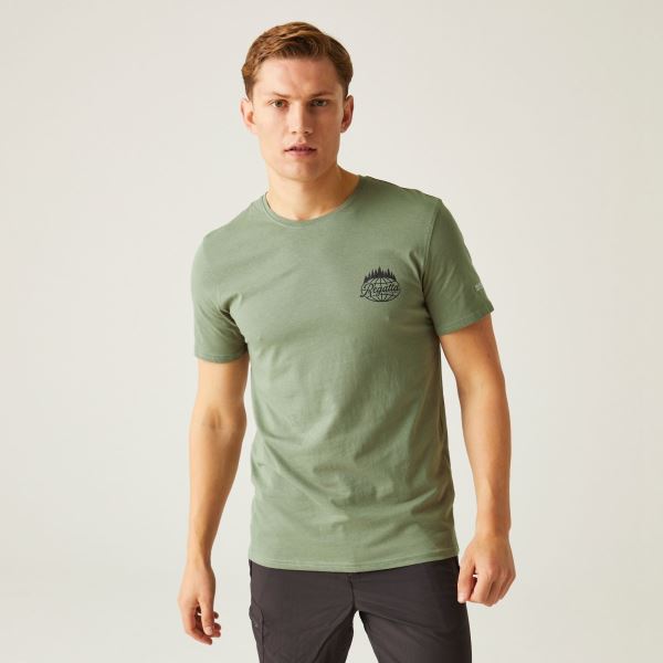 T-shirt męski Regatta BREEZED IV zielony