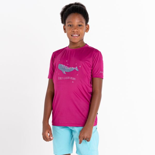 Dziecięca koszulka funkcjonalna Dare2b AMUSE różowa