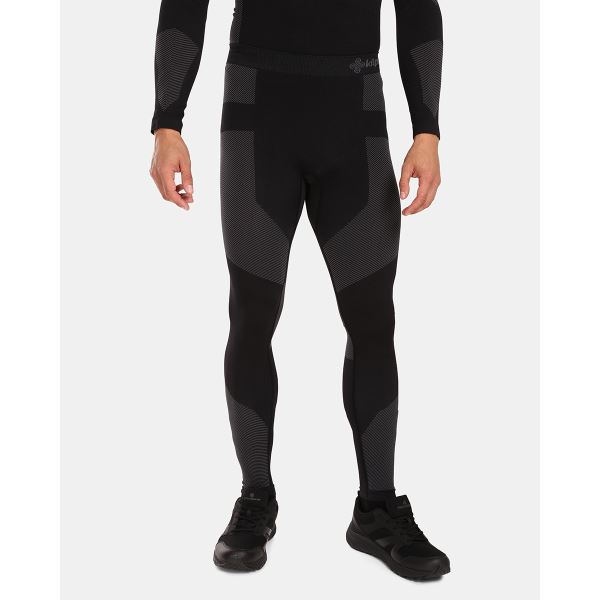 Męskie bezszwowe spodnie termoaktywne Kilpi NIEL-M czarne