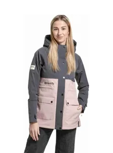 Kurtka damska streetowa Meatfly Xita szara/stary róż Kurtka damska streetowa Meatfly Xita szara/stary róż