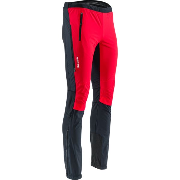 Męskie spodnie narciarskie alpejskie Silvini Soracte czarno-czerwone