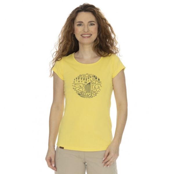 T-shirt damski BUSHMAN LANA żółty