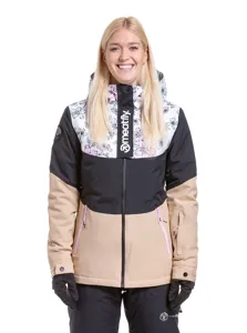 Damska kurtka SNB & SKI Meatfly Kirsten czarno/beżowo/biała Damska kurtka SNB & SKI Meatfly Kirsten czarno/beżowo/biała
