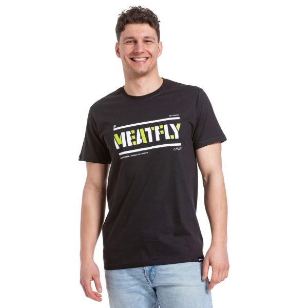 T-shirt męski Meatfly Rele czarny