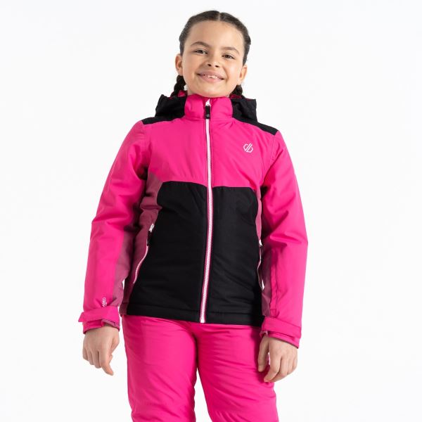 Dziecięca kurtka narciarska Dare2b IMPOSE III różowo-czarna