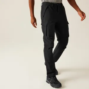 Męskie spodnie outdoorowe Regatta QUESTRA CARGO czarne Męskie spodnie outdoorowe Regatta QUESTRA CARGO czarne