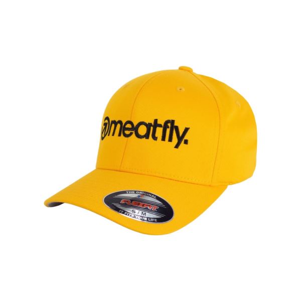 Żółta czapka Meatfly Brand Flexfit