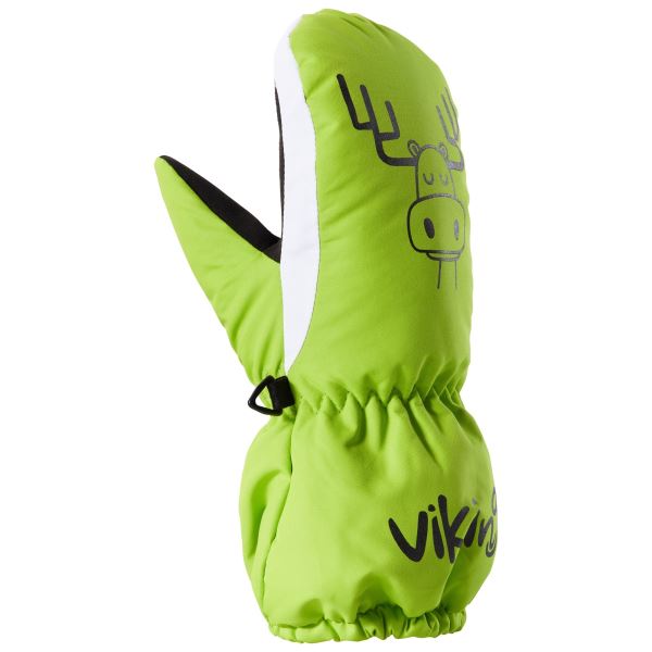 Dziecięce rękawiczki narciarskie Viking HAKUNA limonkowe