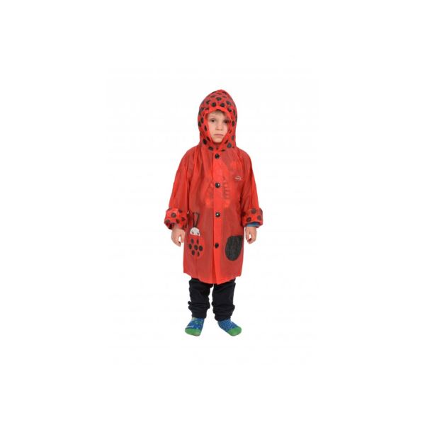 Dziecięcy płaszcz przeciwdeszczowy Mercox Biedronka czerwony