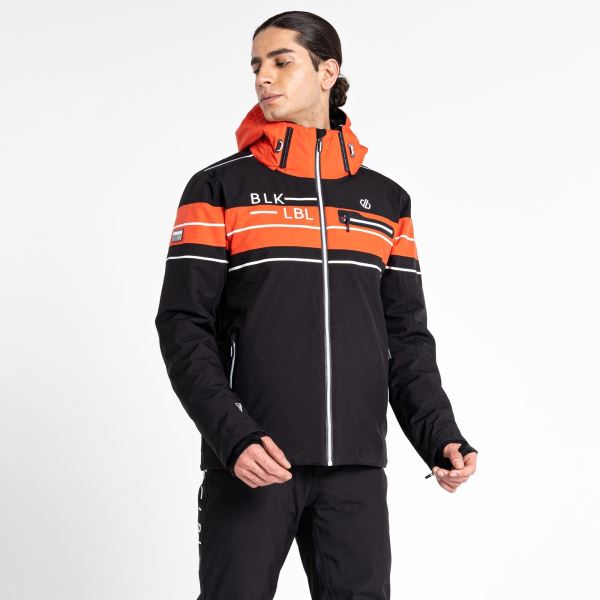 Męska zimowa kurtka narciarska Dare2b OUTLIER II czarno/pomarańczowa