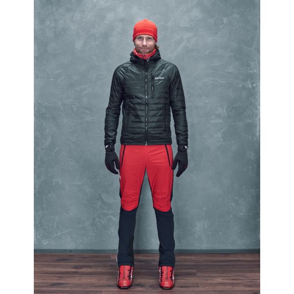 Męskie spodnie narciarskie alpejskie Silvini Soracte Pro czarno-czerwone