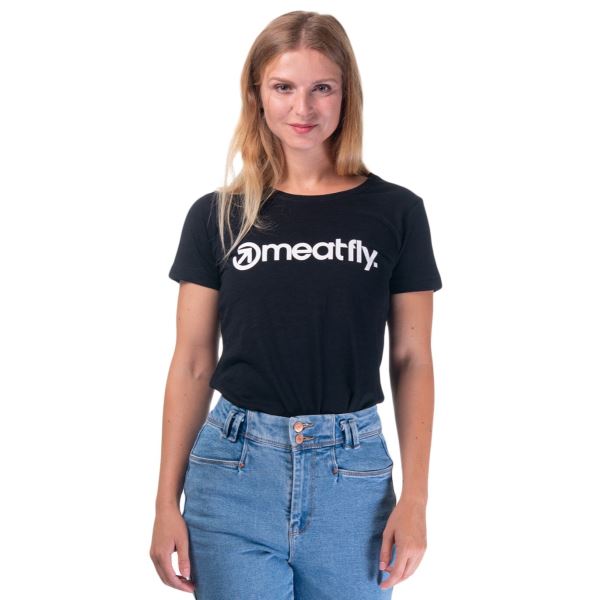 Damska koszulka Meatfly MF Logo czarna