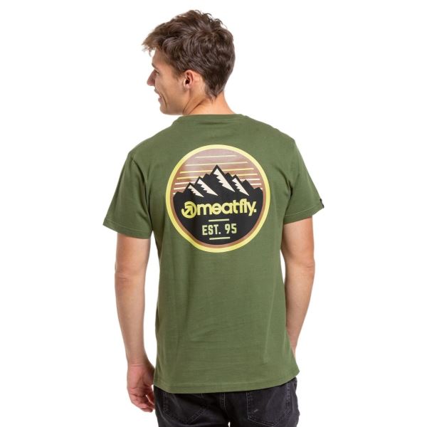 T-shirt męski Meatfly Peaky zielony