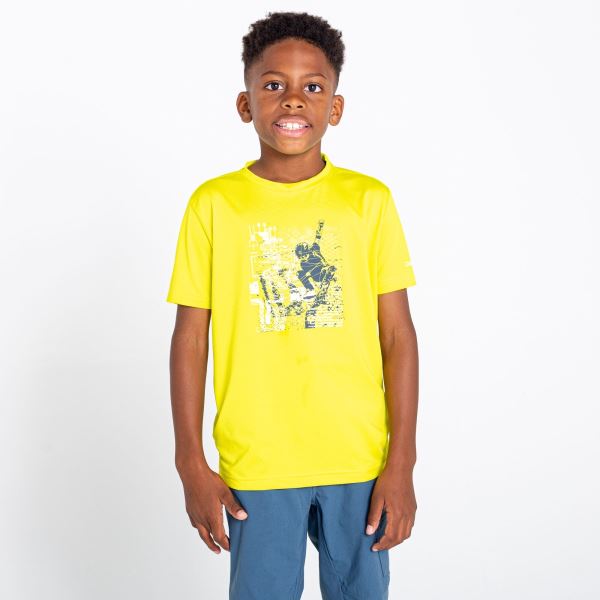 Funkcjonalna koszulka dziecięca Dare2b RIGHTFUL neonowożółty