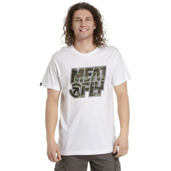 T-shirt męski Meatfly Repash biały