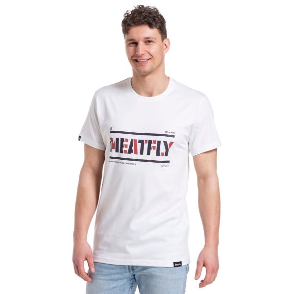 T-shirt męski Meatfly Rele biały
