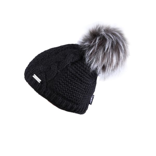 Damska czapka zimowa Sherpa KAREN II w kolorze czarnym