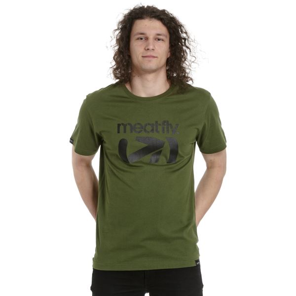 Męska koszulka Meatfly Podium zielona