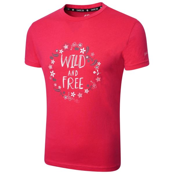 T-shirt dziecięcy Dare2b GO BEYOND różowy