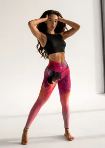 Legginsy damskie KFIT® Tulip różowe Legginsy damskie KFIT® Tulip różowe