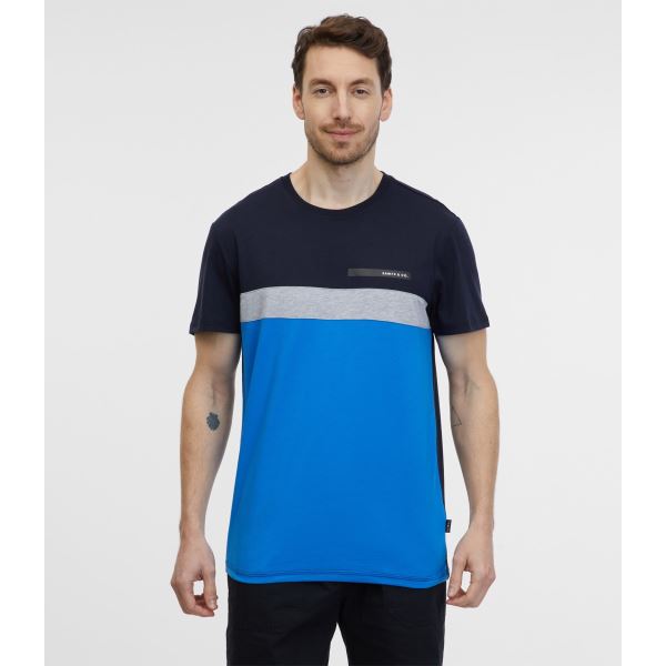 T-shirt męski ERNESTO SAM 73 w kolorze niebieskim