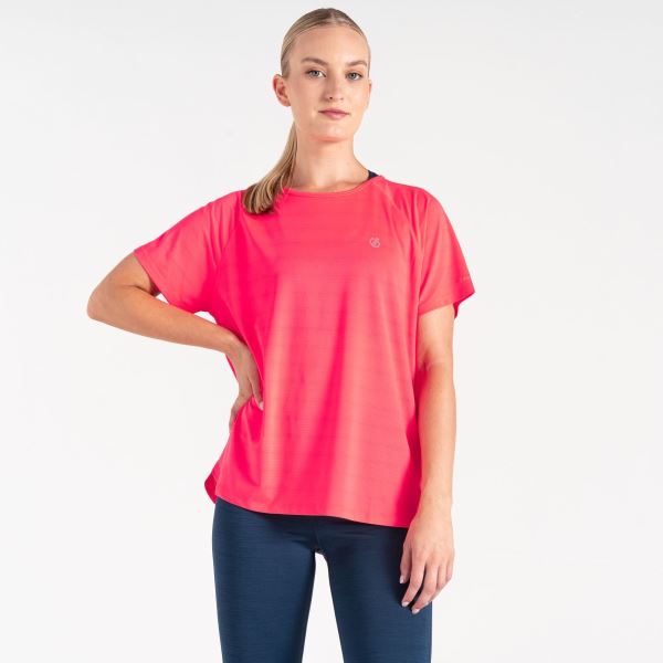 Damska koszulka funkcjonalna oversize GRAVITATE różowa
