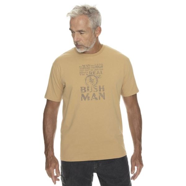 T-shirt męski BUSHMAN NEALE w kolorze jasnobrązowym