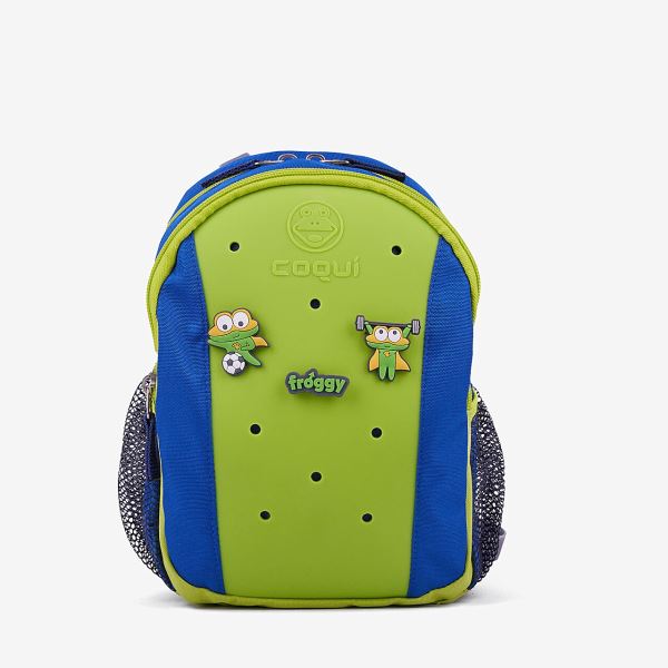 Plecak dziecięcy COQUI RUCKSY zielono-niebieski + amulety