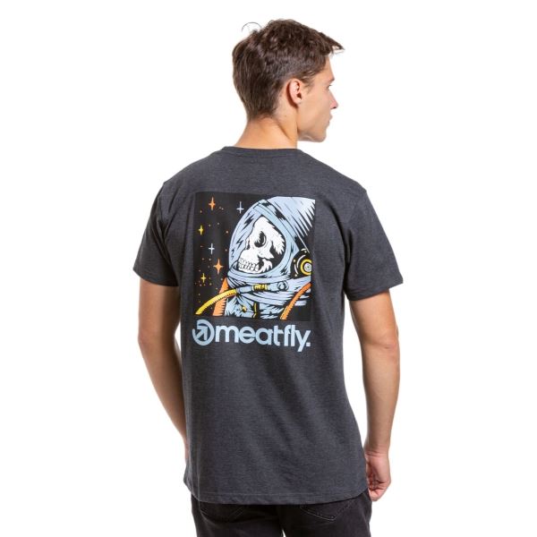 T-shirt męski Meatfly Cosmic ciemnoszary