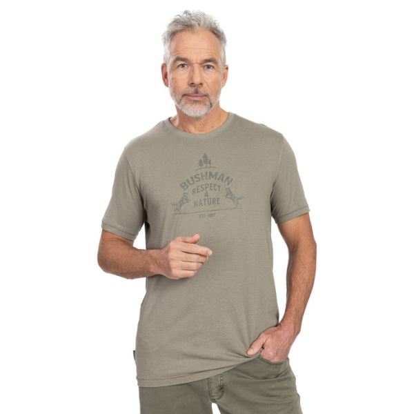 T-shirt męski BUSHMAN MAWSON w kolorze jasnozielonym