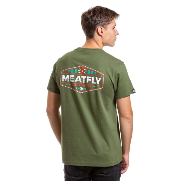 T-shirt męski Meatfly Lampy w kolorze zielonym