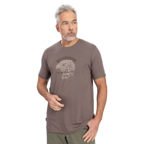 T-shirt męski BUSHMAN MAWSON brązowy