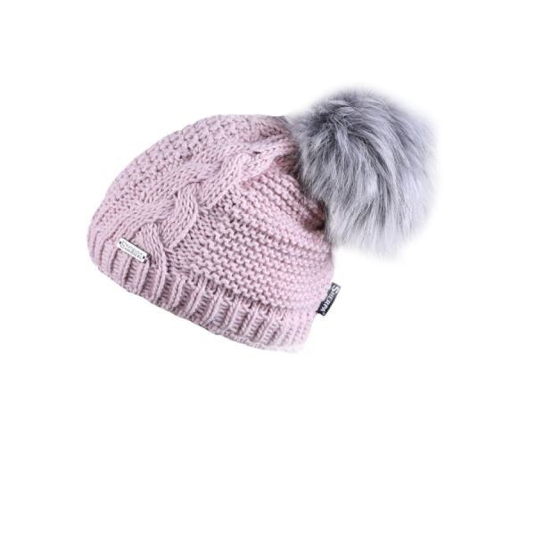 Damska czapka zimowa Sherpa KAREN II w kolorze różowym