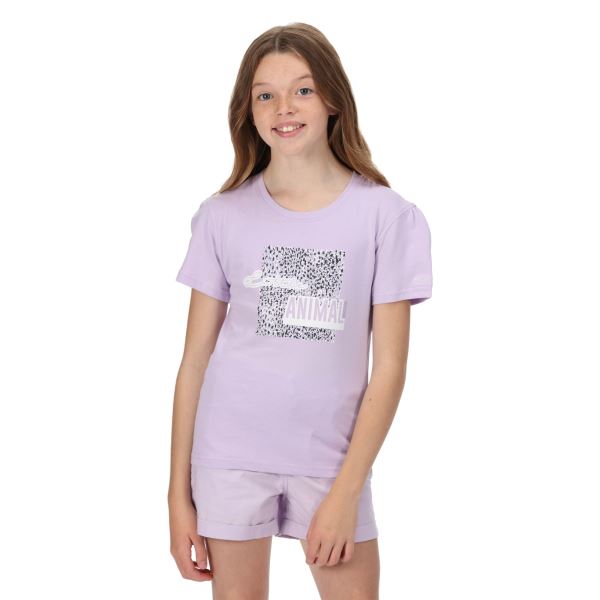 Regatta BOSLEY jasnofioletowa bawełniana koszulka dziecięca