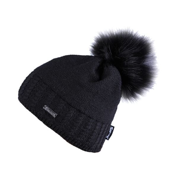 Damska zimowa czapka Sherpa AMBER czarna